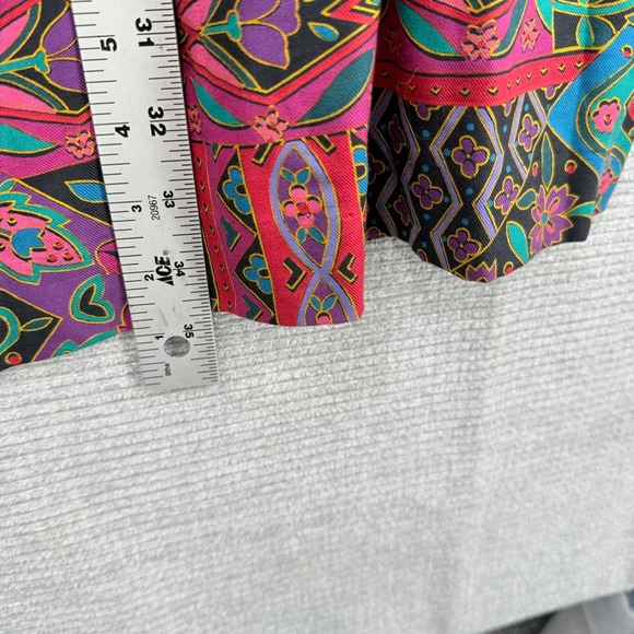 Vintage F.A. CHATTA LTD Multicolor Floral Paisley Maxi Skirt Pleated Cottage Y2K - Picture 4 of 9